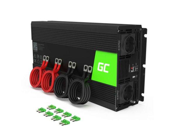 Green Cell autós inverter tiszta szinuszos 12V 230V, 3000W / 6000W (INV15)