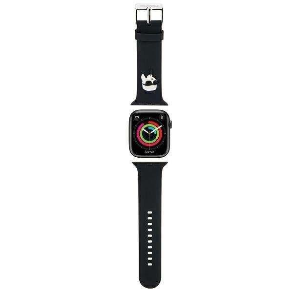 Karl Lagerfeld szíj Apple Watch 42/44/45/49mm - fekete