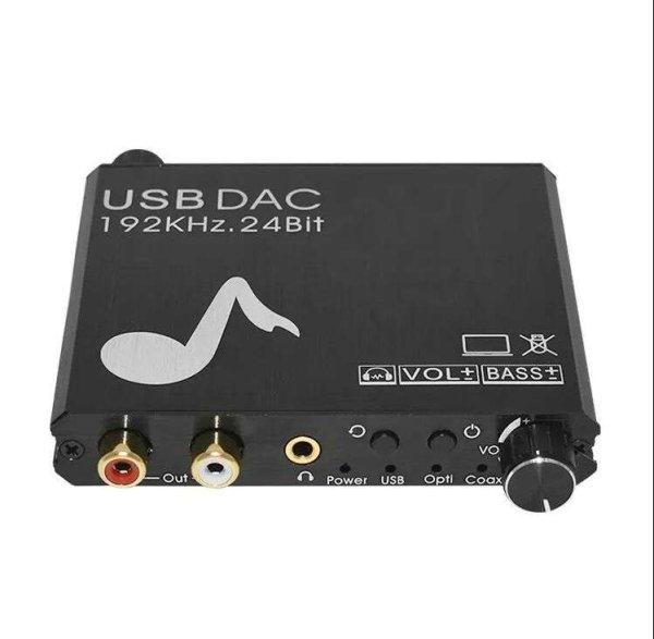 DAC USB hangkártya digitál digitális-analóg audio átalakító 192 khz-es 24
bit