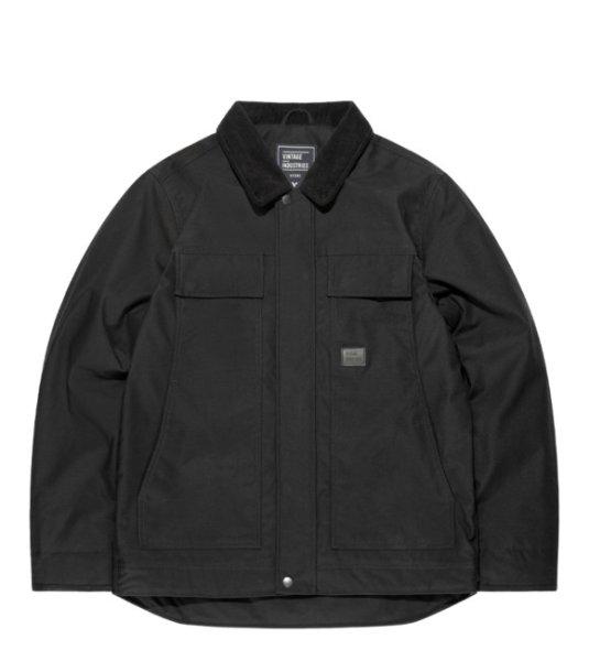 Vintage Industries Elliston kabát, fekete