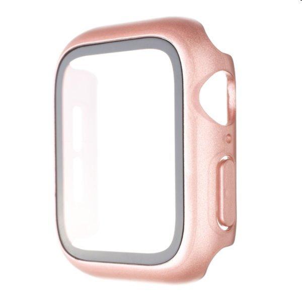 FIXED Pure+ védőtok temperált üveggel for Apple Watch 41 mm, rózsaszín