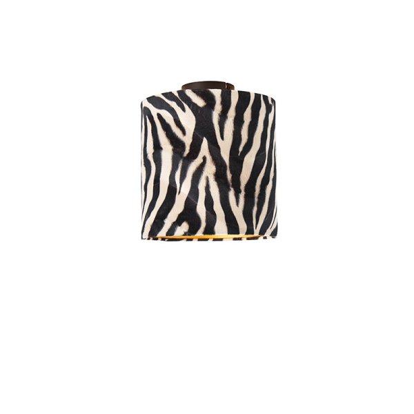 Mennyezeti lámpa matt fekete bársony árnyalatú zebra kialakítással 25 cm -
Combi