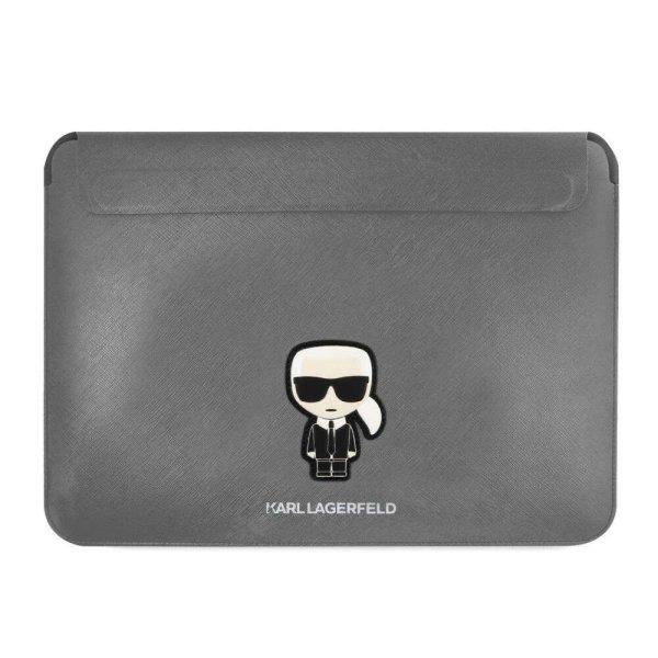 Karl Lagerfeld Saffiano Ikonik ezüst laptop táska 16