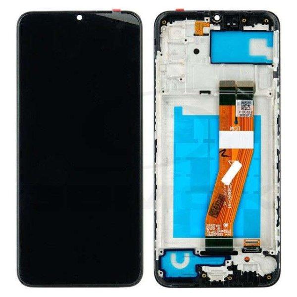 Rmore LCD kijelző érintőpanellel és előlapi kerettel Samsung Galaxy A02s
fekete