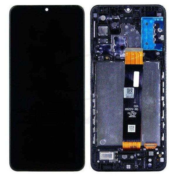 Rmore LCD kijelző érintőpanellel és előlapi kerettel Samsung Galaxy A32 5G
fekete