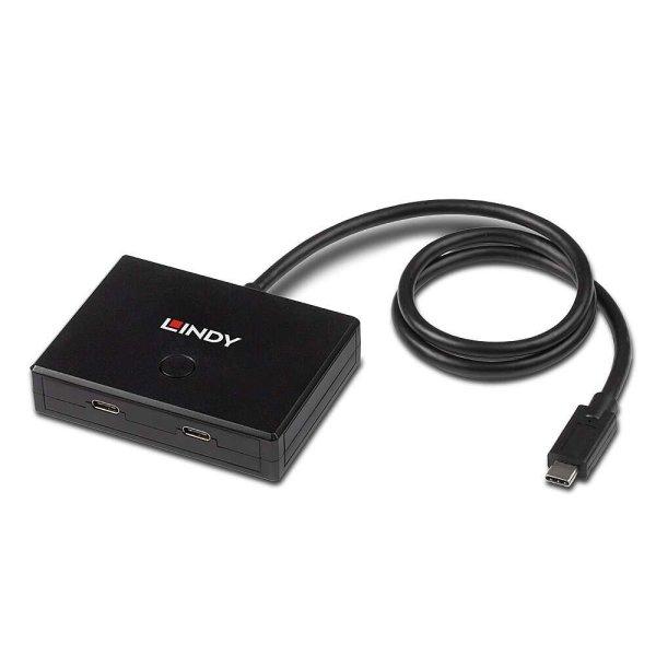Lindy 43329 USB 3.2 Gen 1 Type-C Kétirányú Switch - 2 port