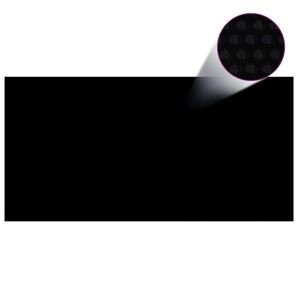 vidaXL fekete polietilén medencetakaró 600 x 300 cm