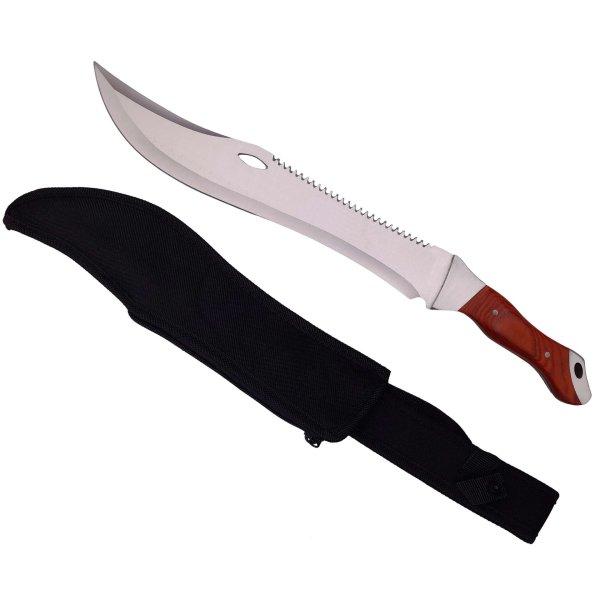 IdeallStore® vadászmachete készlet, Knife of Mind, rozsdamentes acél,
ezüst, 46 cm és szivacs nunceag