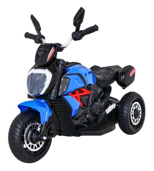 Erős, turista elektromos gyerek kék motorbicikli - 3 kerekű