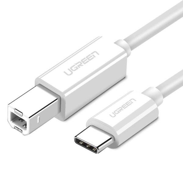 "UGREEN US241 CB USB 2.0 kábel nyomtatóhoz, 1m (fehér) "