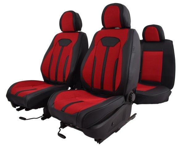 Honda Civic 2014-Ig Hades Méretezett Üléshuzat Bőr/Szövet -bordó/Fekete-
Komplett Garnitúra