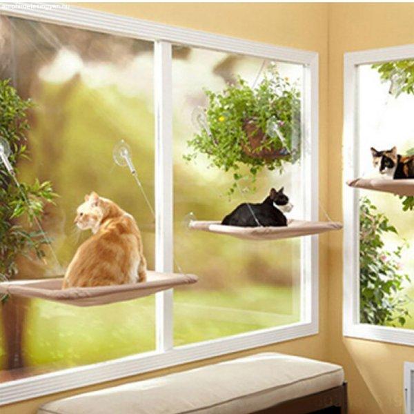Macska fekhely ablakra, cica fekhely, ablakra tapasztható cicaágy