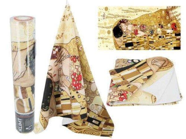 Törölköző 70x140cm, 35% pamut-65% polyester, Klimt: The Kiss, krém