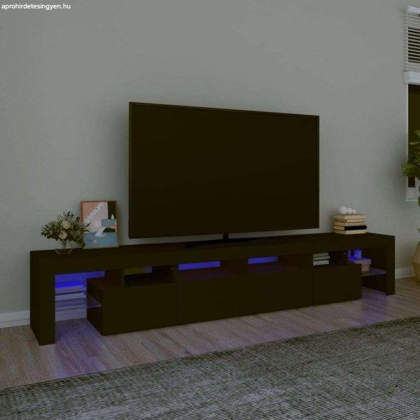 vidaXL fekete TV-szekrény LED-világítással 230x36,5x40 cm