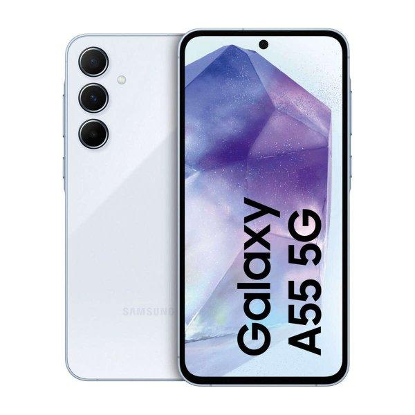 Samsung A556B Galaxy A55 5G DS 128GB (8GB RAM) - Világoskék + Hydrogél fólia
