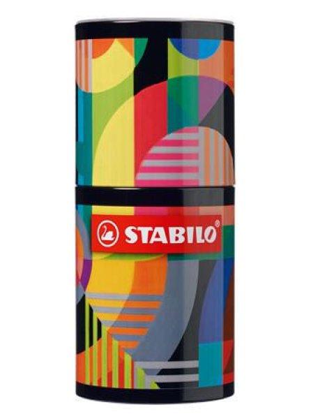 Rostirón készlet, hengeres fém doboz, 1 mm, STABILO "Pen 68 ARTY",
45 különböző szín