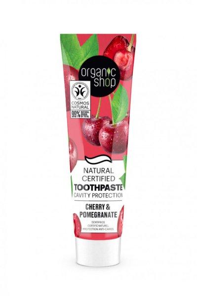 Organic Shop bio minősített szuvasodás elleni fogkrém cseresznyével és
gránátalmával 100 g