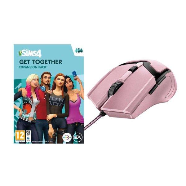 The Sims 4: Get Together + Trust GXT 101P Gav USB egér rózsaszín (PC - 
Dobozos játék)