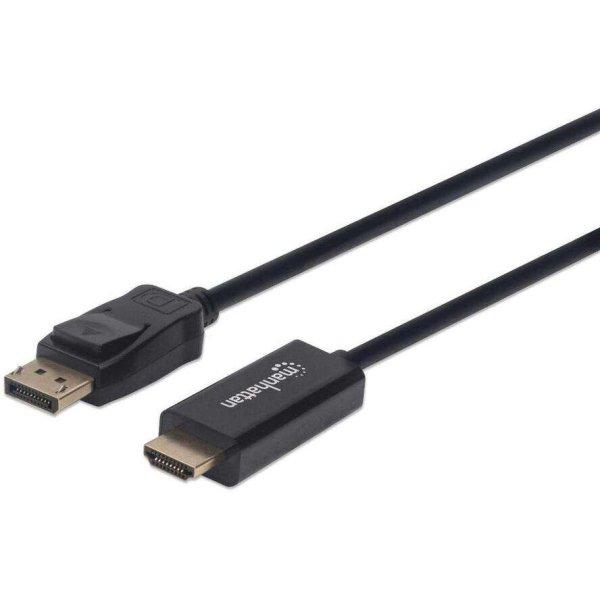 Manhattan 153201 video átalakító kábel 1,8 M DisplayPort HDMI Fekete
(153201)