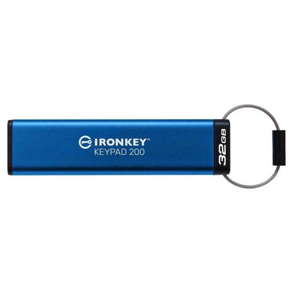 Kingston Ironkey Keypad 200C 32GB USB-C Pendrive - Kék (IKKP200C/32GB)