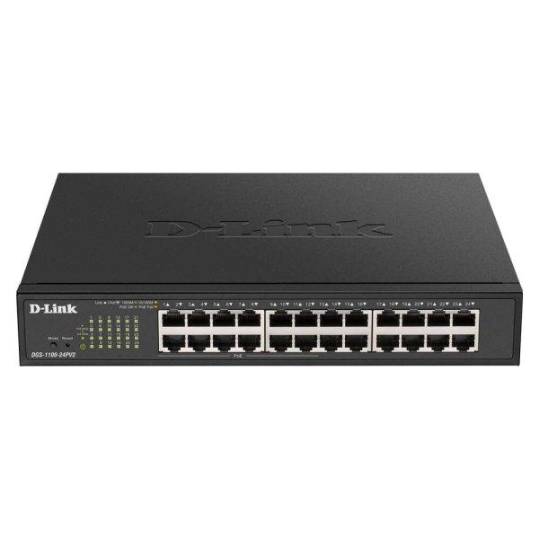 D-Link DGS-1100-24PV2 Vezérelt L2 Gigabit Ethernet (10/100/1000)
Ethernet-áramellátás (PoE) támogatása Fekete (DGS-1100-24PV2/E)