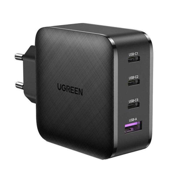 Ugreen GaN CD224 3x USB-C / USB-A Hálózati töltő - Fekete (65W)