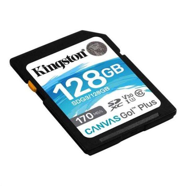 FL Kingston 128GB SD Canvas Go Plus (SDXC Class 10 UHS-I U3) (SDG3/128GB)
memória kártya
