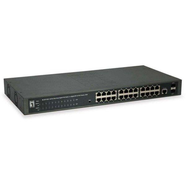 LevelOne GEP-2652 hálózati kapcsoló Vezérelt L2 Gigabit Ethernet
(10/100/1000) Ethernet-áramellátás (PoE) támogatása Szürke (GEP-2652)