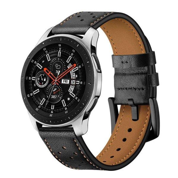Okosóra szíj - Xiaomi Watch S3 szíj - TECH-PROTECT Leather fekete bőr szíj
(22 mm szíj szélesség)