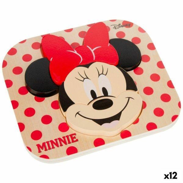 Fa Gyermek Puzzle Disney Minnie Mouse + 12 Hónap 6 Darabok (12 egység)
