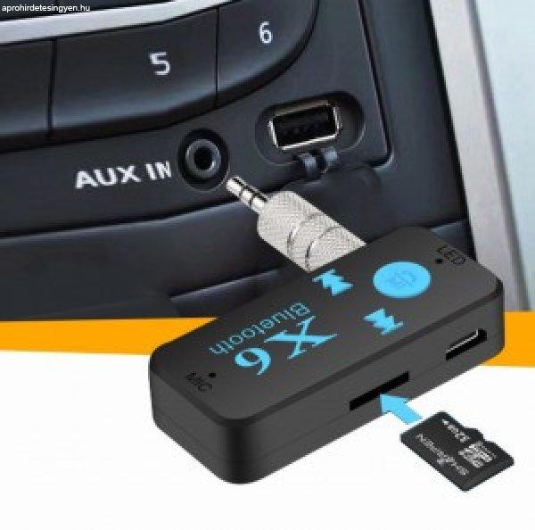 Bluetooth AUX adapter SD kártya foglalattal