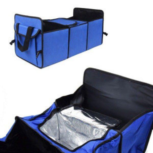 Többrekeszes csomagtartó rendező hűtőtáskával - kék színben - MS-817