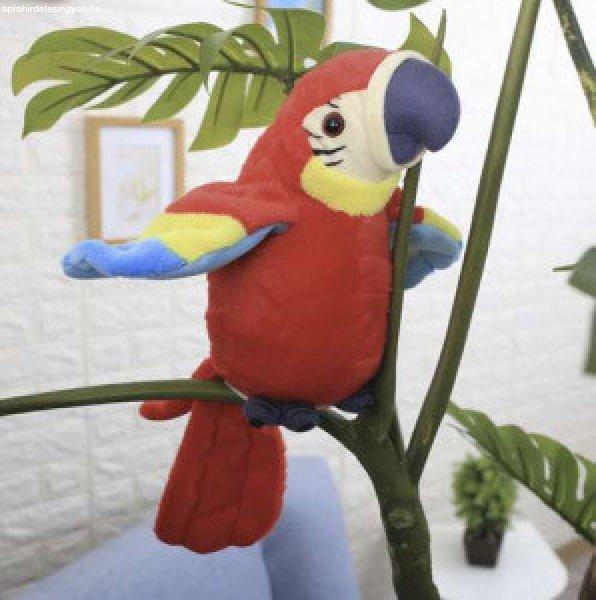 Interaktív, beszélő és táncoló színes plüss papagáj gyerekeknek