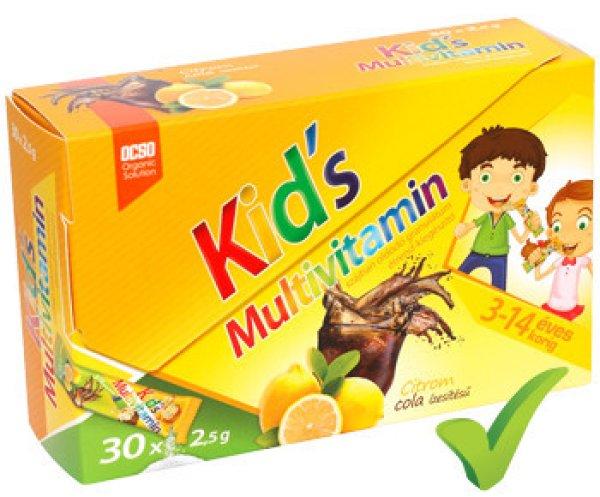 OCSO Kid's Multivitamin granulátum citrom-cola ízű 30x2,5gr