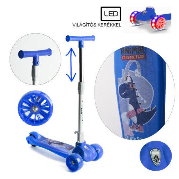 Háromkerekű roller LED kerekekkel BUMI BLUE