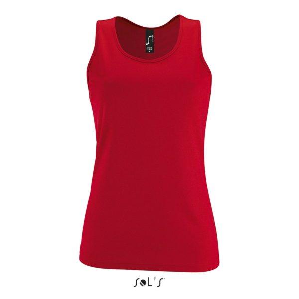 Női ujjatlan sport trikó, SOL'S SO02117, Red-XL
