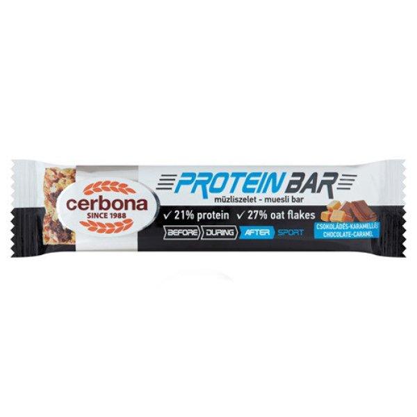 Cerbona Protein Csokoládés-karamellás müzliszelet 35g