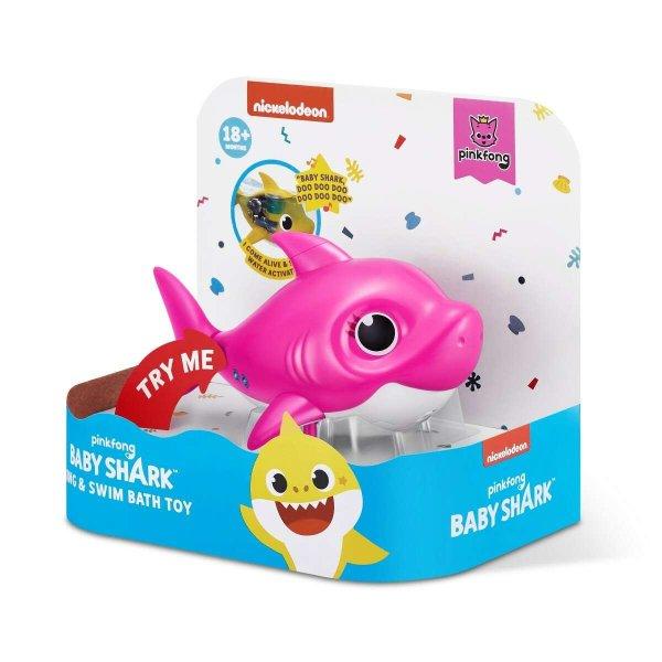 Zuru Toys Robo Alive: Mommy Shark úszó és éneklő cápa, rózsaszín