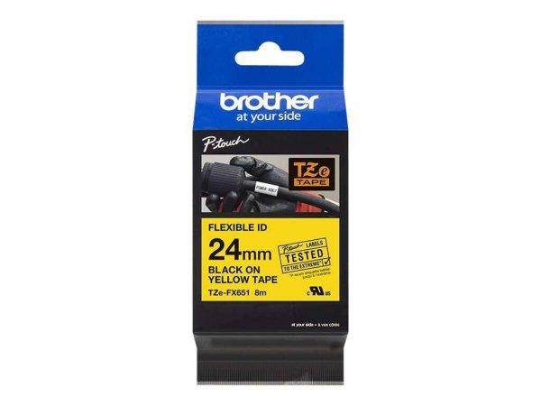 BROTHER TZEFX261 Flexi bk/yellow 24mm 8m