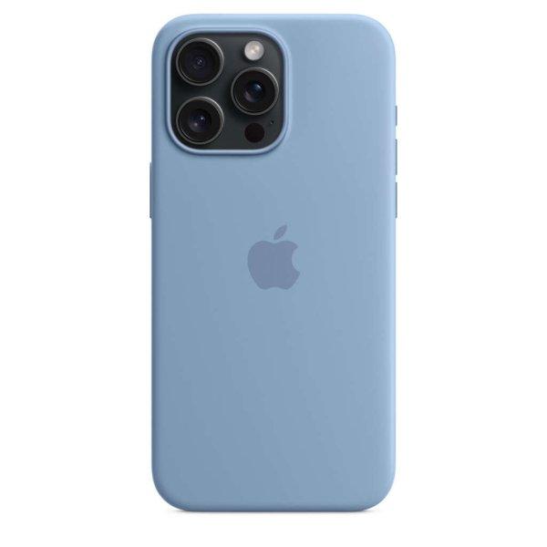 Apple iPhone 15 Pro Max Silicone Case w MagSafe - Winter Blue