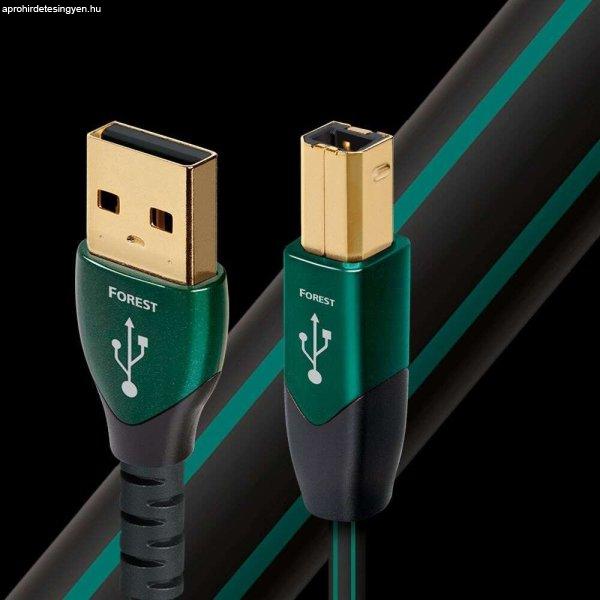 AudioQuest Forest USB 2.0-A apa - USB-B apa Összekötő kábel 0.75m -
Fekete/Zöld (USBFOR0.75)