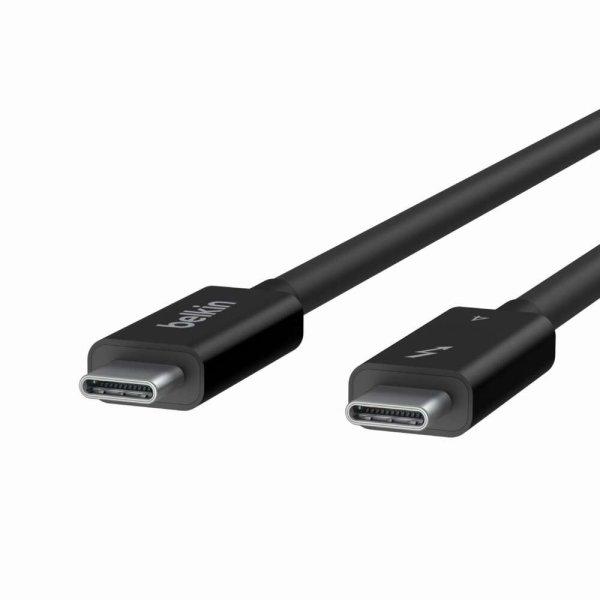 Belkin Thunderbolt 4 USB-C apa - USB-C apa Adat és töltőkábel - Fekete
(0,8m) (INZ002BT2MBK)