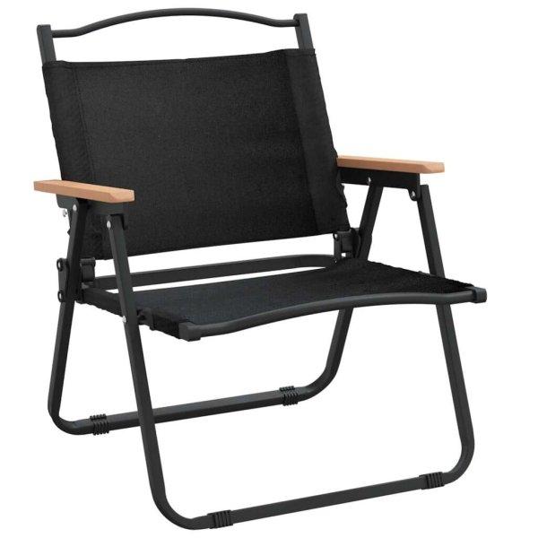 2 db fekete oxford szövet camping szék 54 x 43 x 59 cm