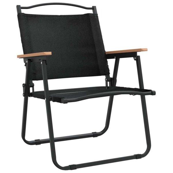 2 db fekete oxford szövet camping szék 54 x 55 x 78 cm