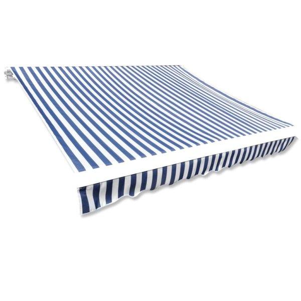 vidaXL kék-fehér vászon napellenző tető 500 x 300 cm