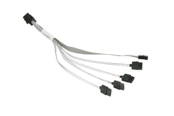 SuperMicro MiniSAS HD - 4 SATA kábel 20cm (CBL-SAST-0664)