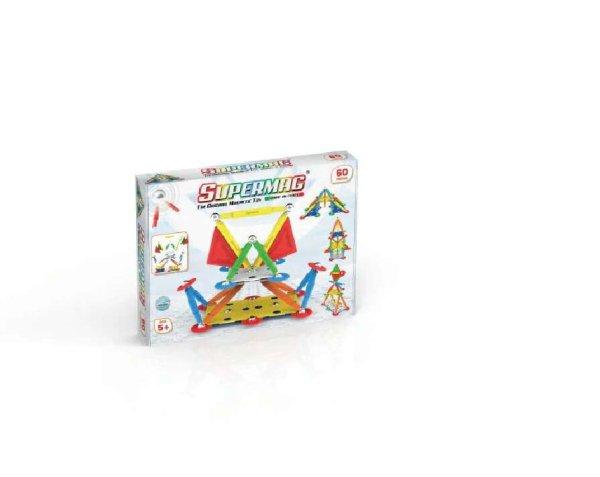 Supermag Projects Multicolor 60 db-os mágneses építőjáték készlet