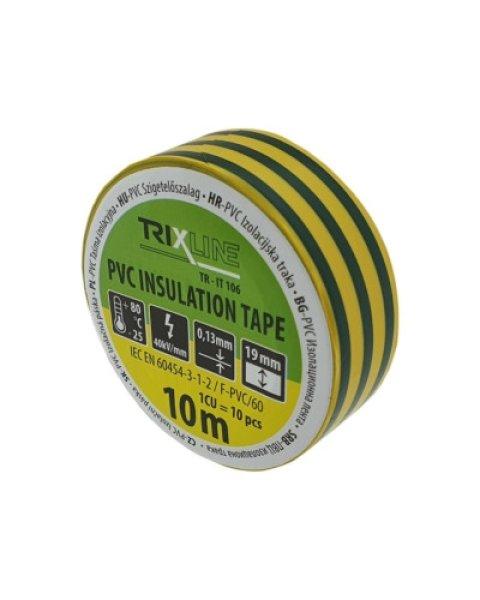 TR-IT 106 PVC szigetelőszalag 10m- zöld-sárga