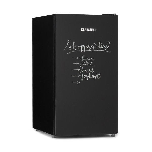 Klarstein Miro, hűtőszekrény, írható elülső oldal, 91 liter, E
energiahatékonysági osztály, zöldségrekesz, fekete