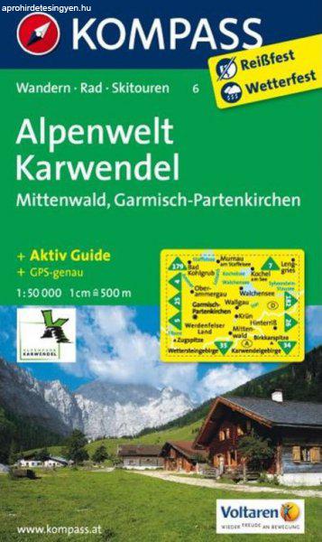 WK 6 - Alpenwelt Karwendel turistatérkép - KOMPASS